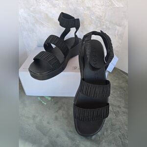 Aerosoles Fiona Women's Elastic Flatform Sandals SZ 12